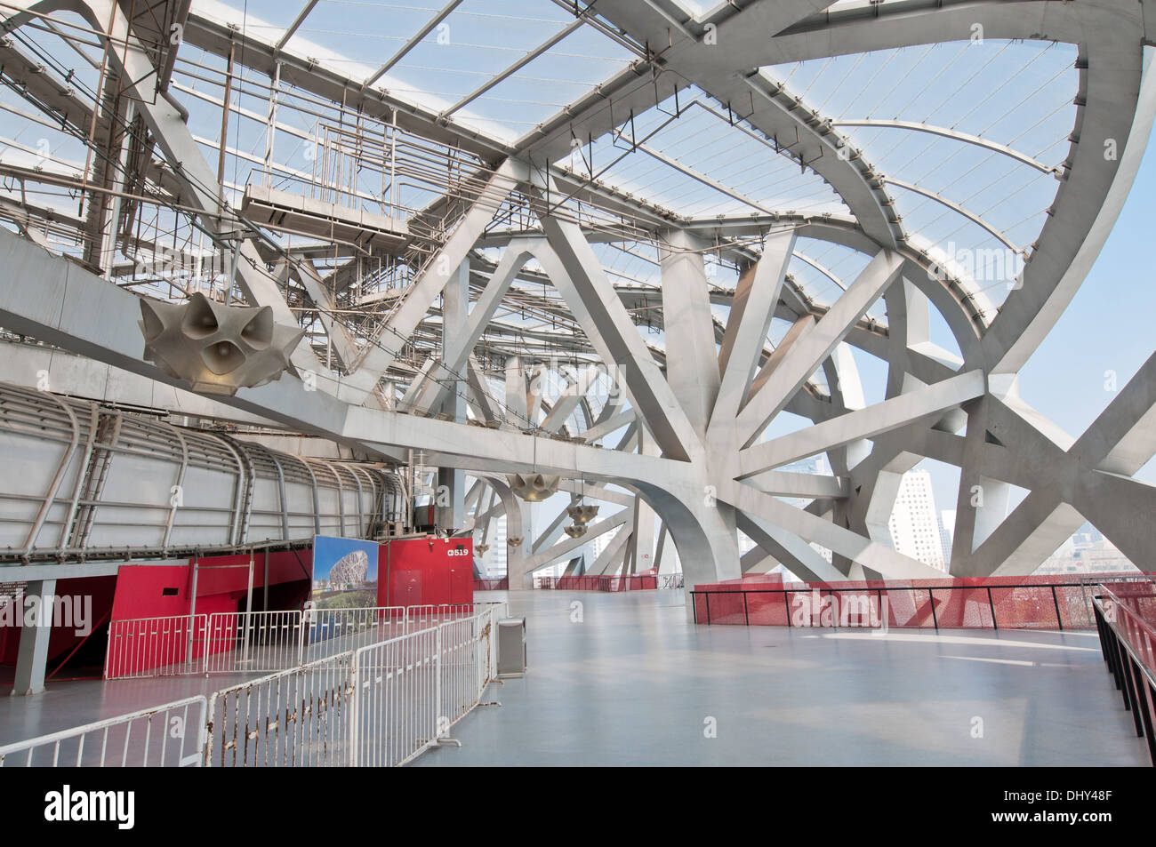 Nationalstadion, auch bekannt als das Vogelnest in Chaoyang District, Beijing, China Stockfoto
