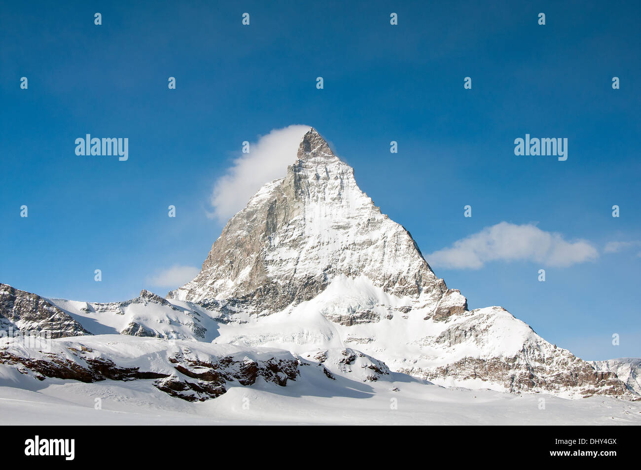 Matterhorn-Gipfel. Zermatt, Schweiz Stockfoto