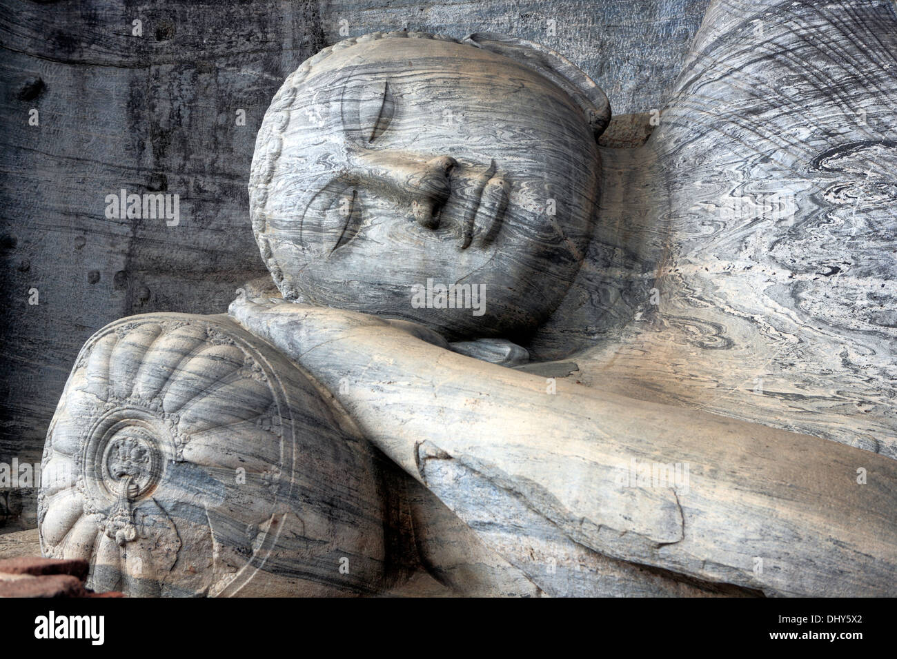 Buddha Skulptur (12. Jahrhundert), Gal Vihara, Sri Lanka Stockfoto