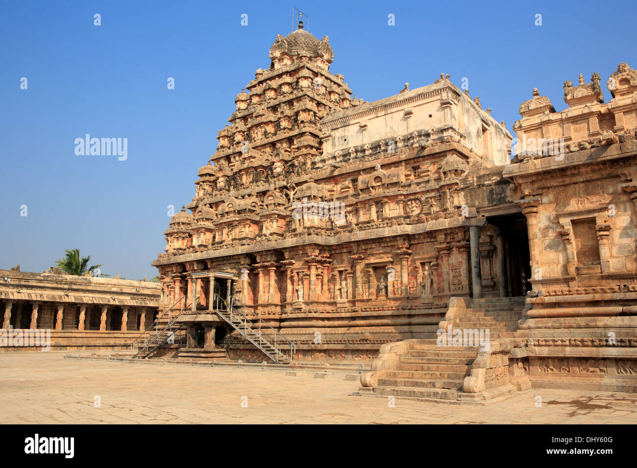 Airavatesvara-Tempel (12. Jahrhundert), Darasuram, Tamil Nadu, Indien Stockfoto