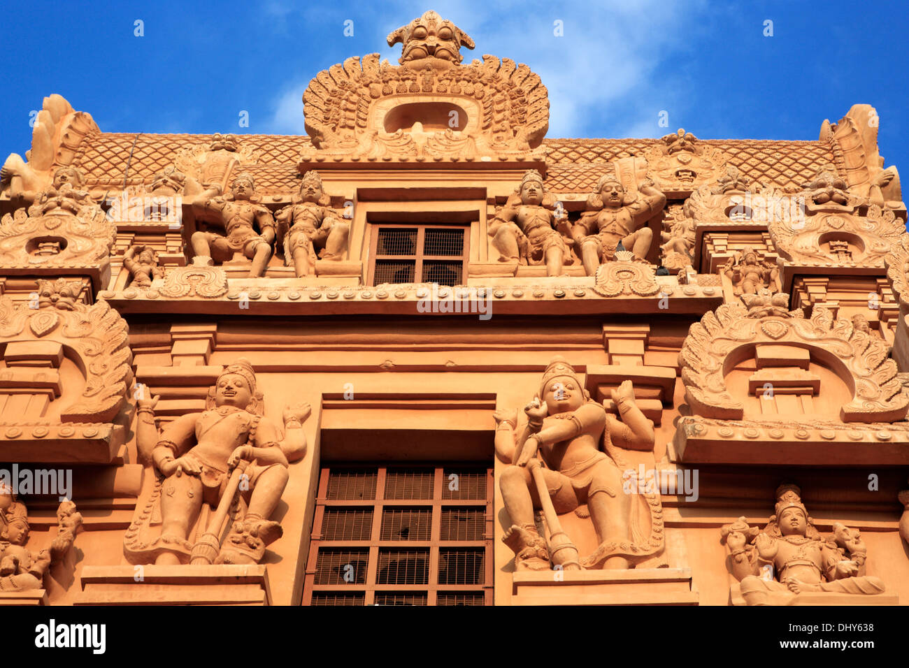 Brihadeeswarar Tempels (11. Jahrhundert), Thanjavur, Tamil Nadu, Indien Stockfoto
