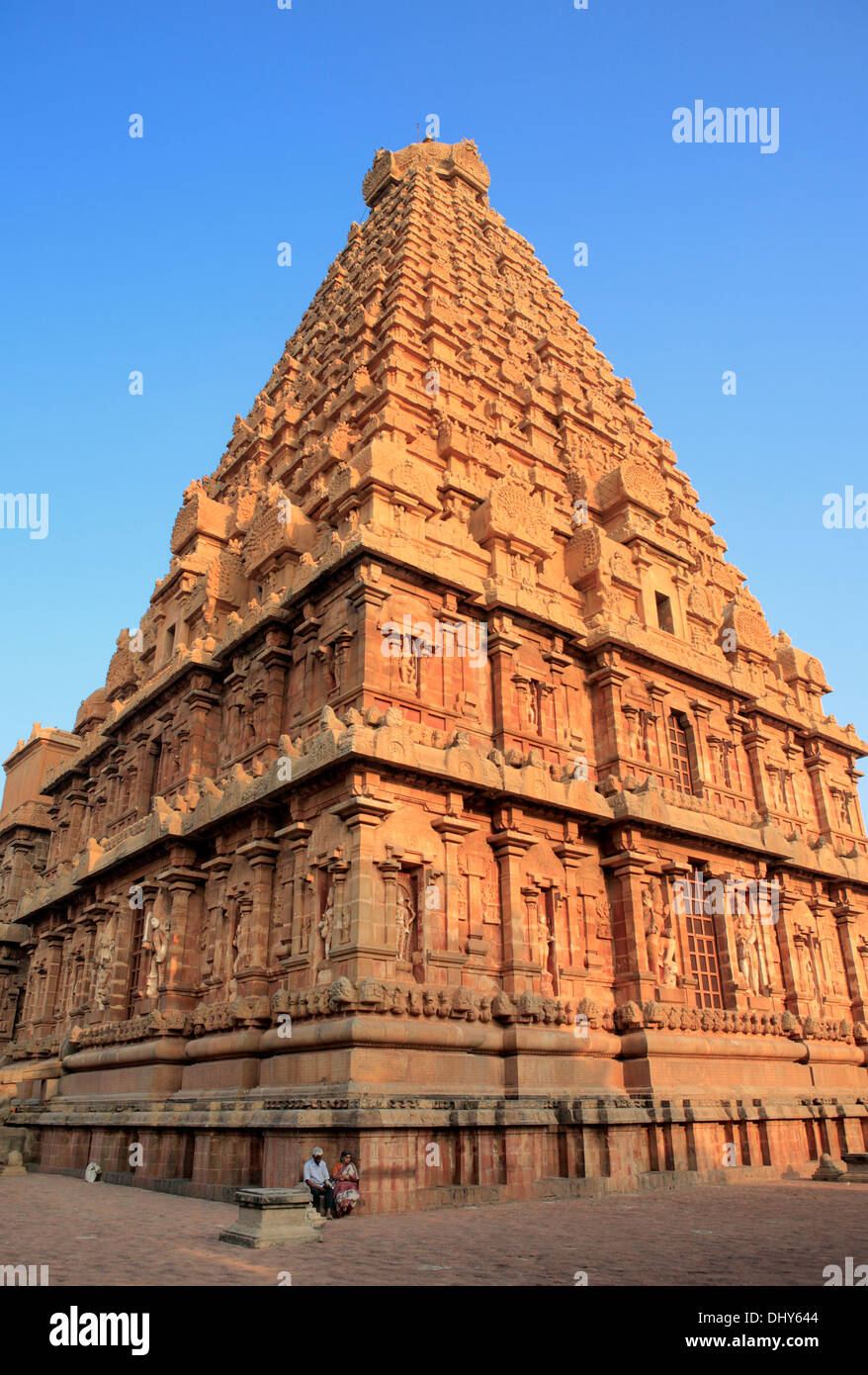 Brihadeeswarar Tempels (11. Jahrhundert), Thanjavur, Tamil Nadu, Indien Stockfoto