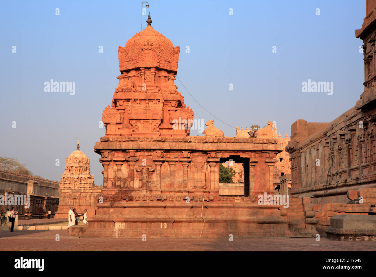 Brihadeeswarar Tempels (11. Jahrhundert), Thanjavur, Tamil Nadu, Indien Stockfoto