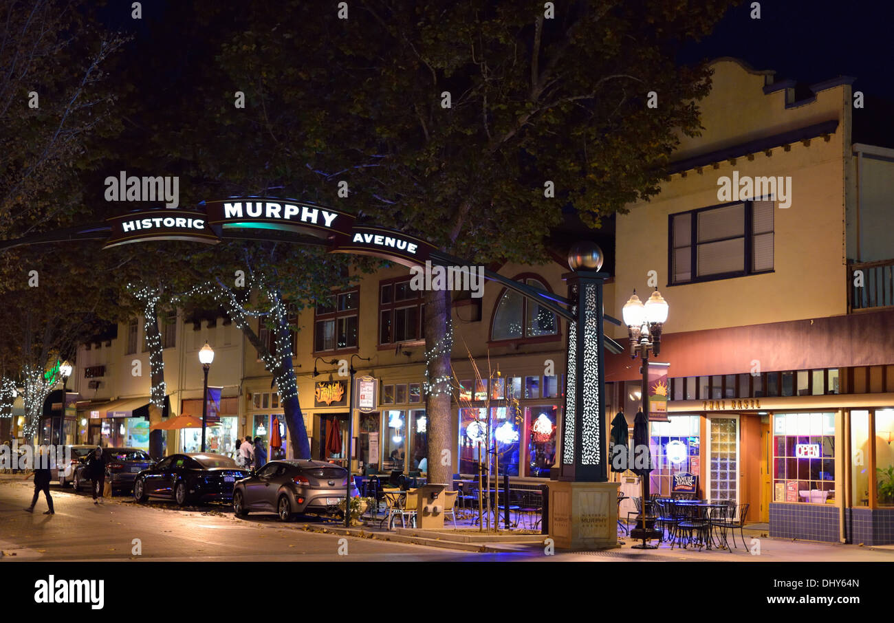 Historischen Murphy Avenue, Sunnyvale CA Stockfoto