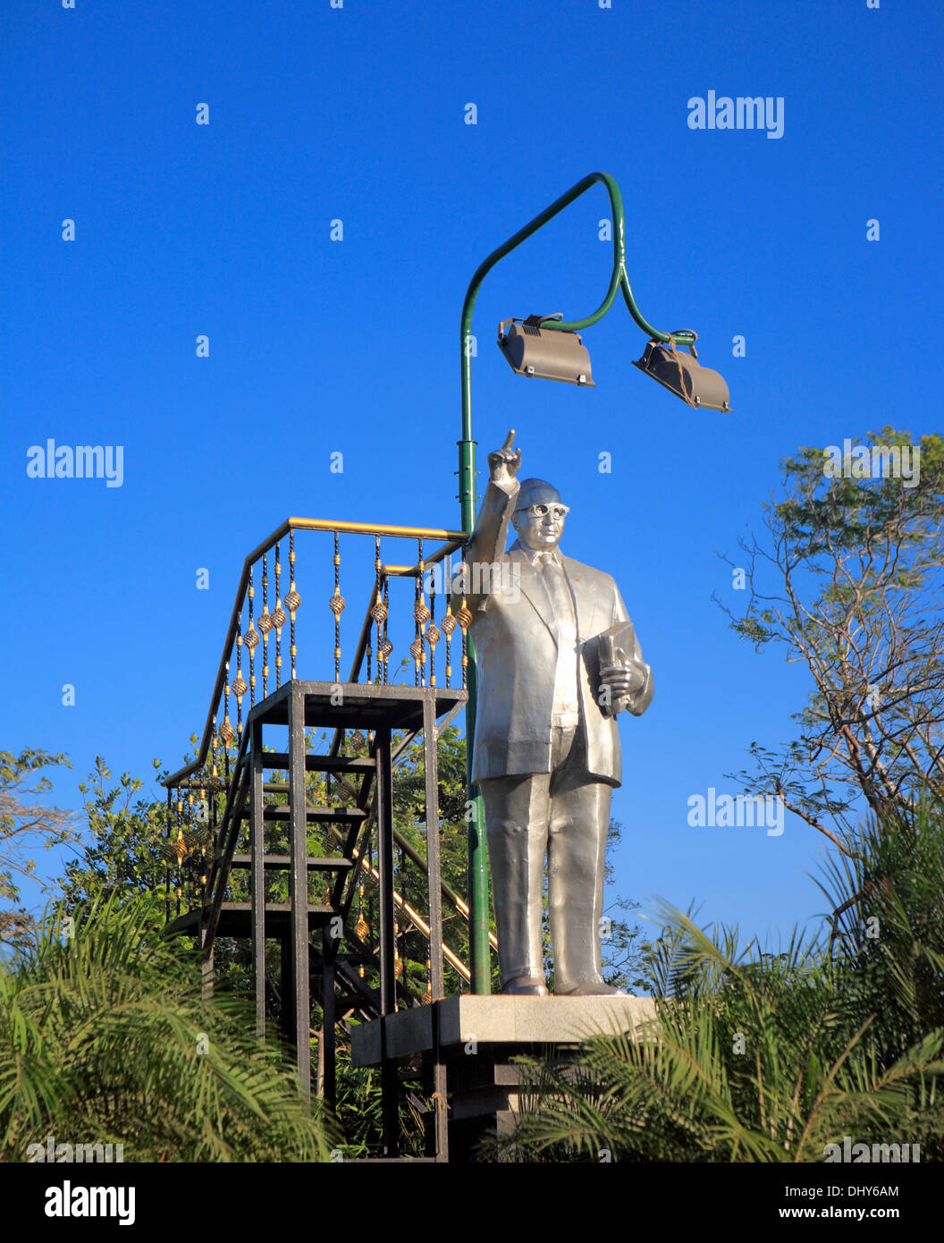Statue, Stadt Pondicherry, Pondicherry, Indien Stockfoto