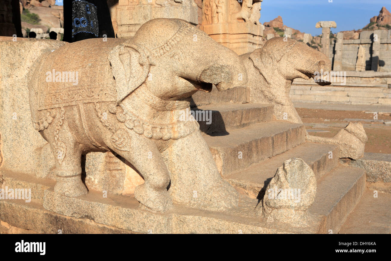 Vittala Tempel (16. Jahrhundert), Hampi, Karnataka, Indien Stockfoto