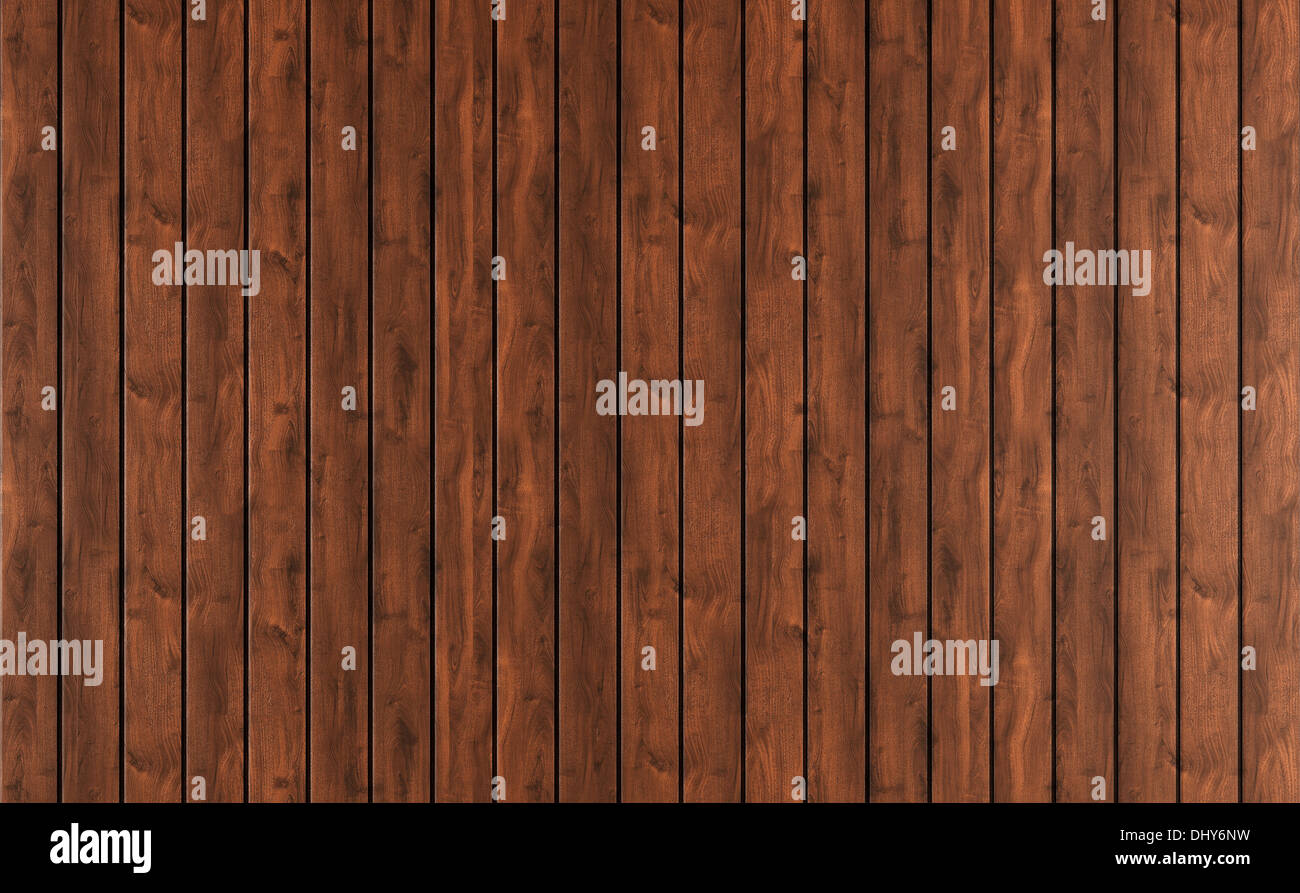 Hintergrund aus dunklem Holz Täfelung - Rendern Stockfoto