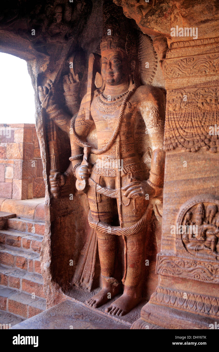 Hindu-Tempel (8. Jahrhundert), Badami, Karnataka, Indien Stockfoto