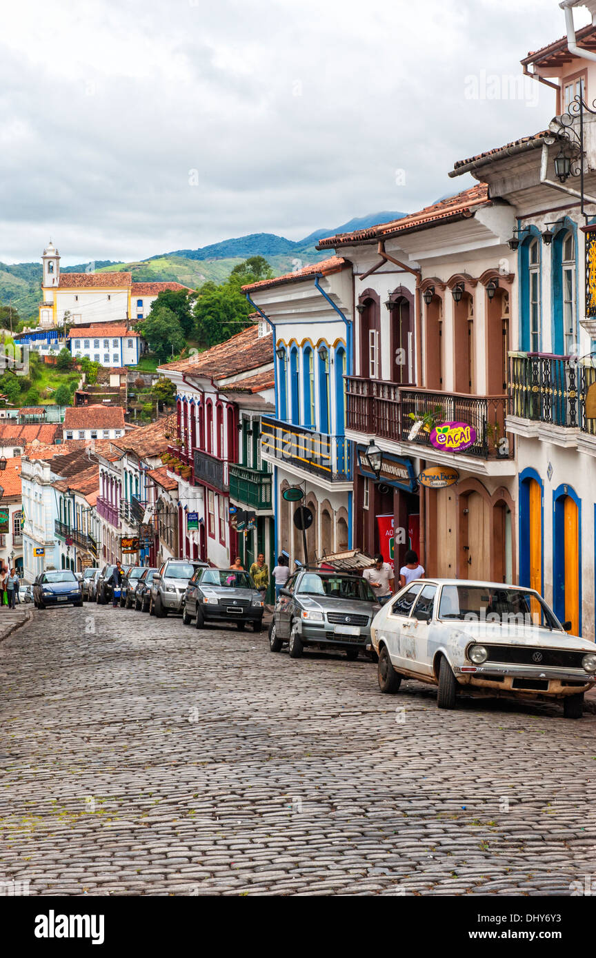 Ouro Preto, Straßen, Minas Gerais, Brasilien Stockfoto