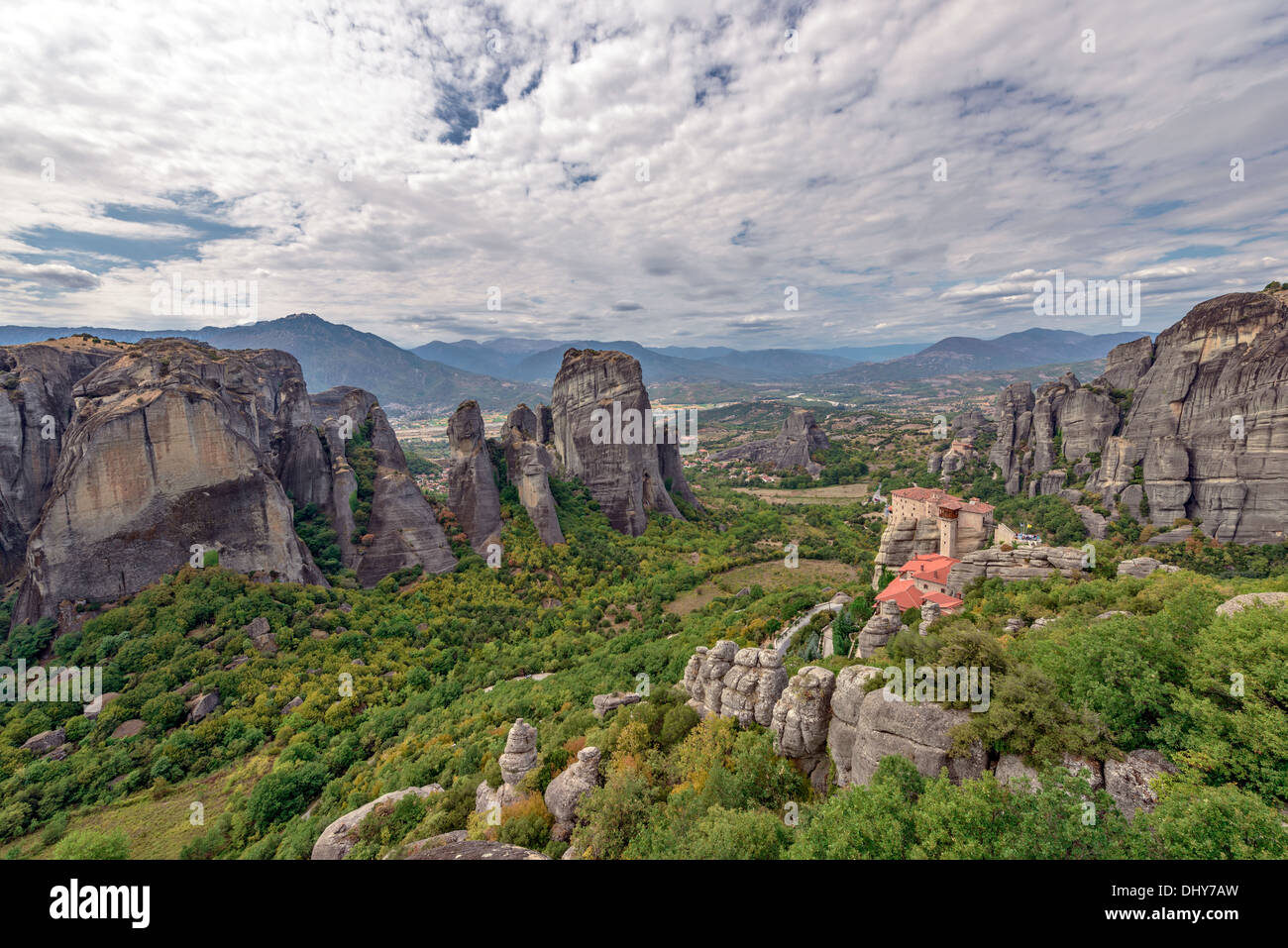 Meteora Kloster auf Felsen in Griechenland Stockfoto