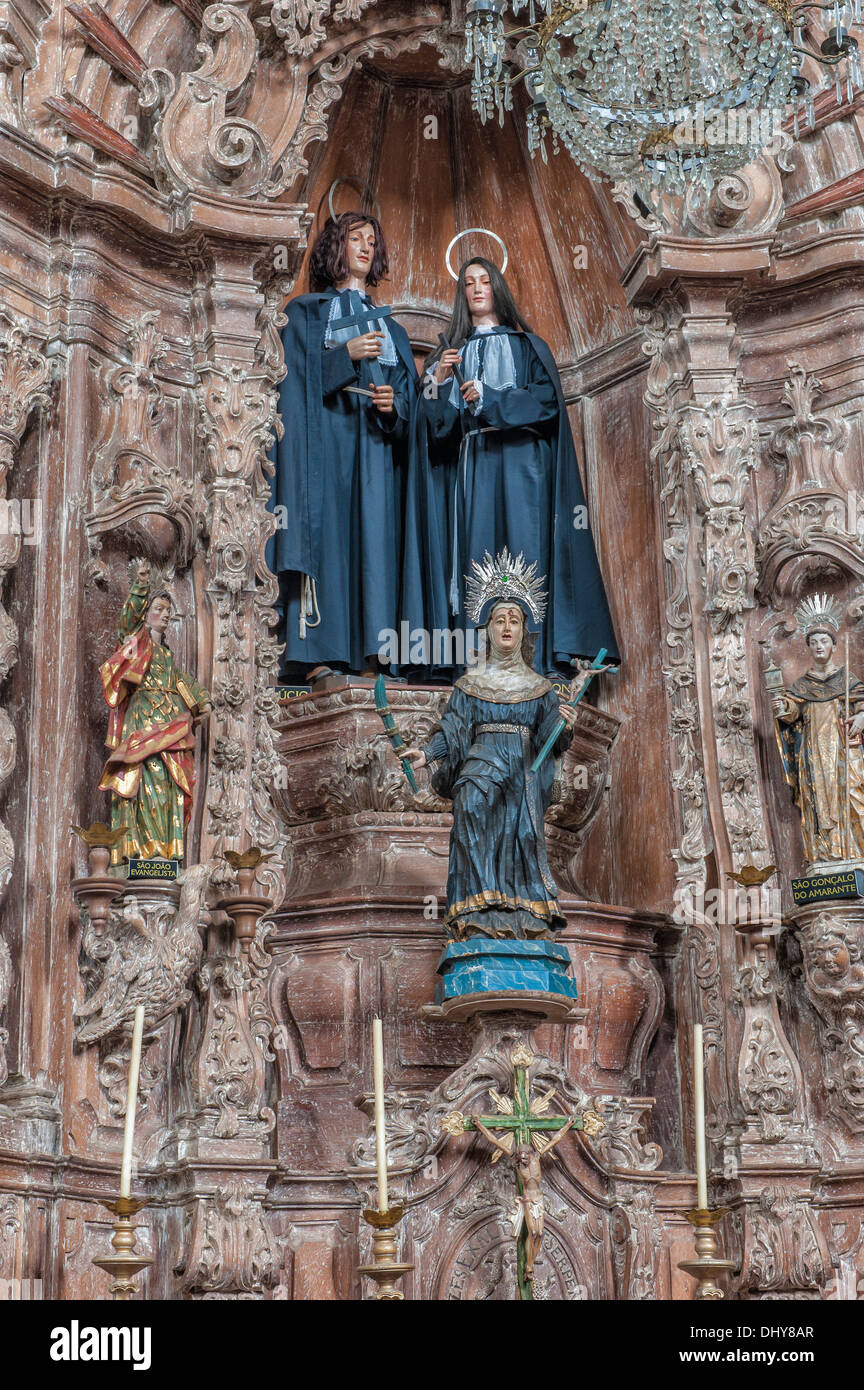 Sao Francisco de Assis Church, Statue, Sao Joao del Rey, Minas Gerais, Brasilien Stockfoto