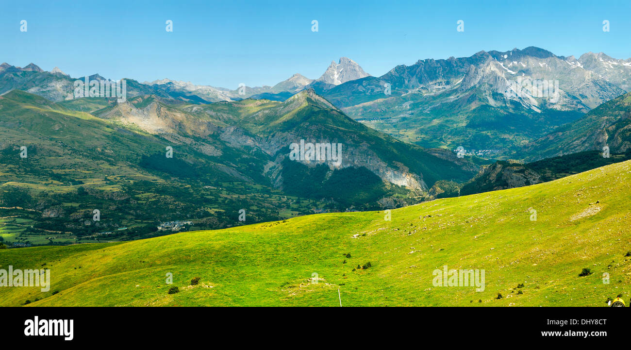 Pic du Midi Panorama in den französischen Pyrenäen Stockfoto
