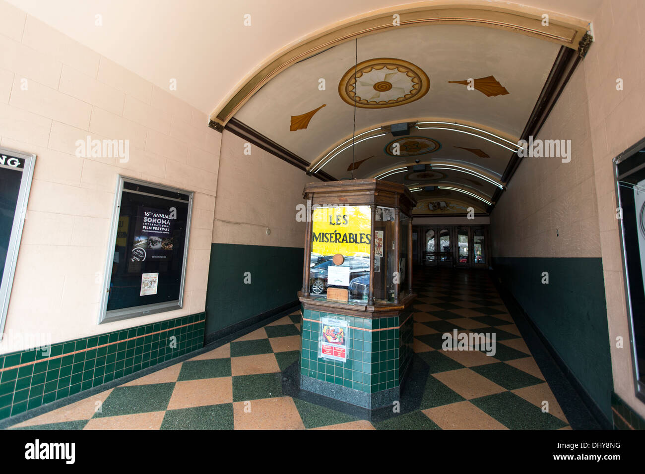 Sebastiani-Theater, Sonoma Plaza, Kalifornien, Vereinigte Staaten von Amerika Stockfoto