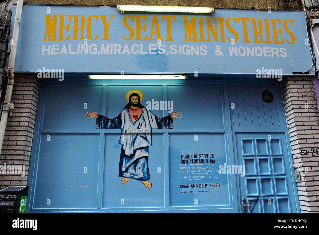 Mercy Seat Ministerien in Antwerpen, Belgien. Stockfoto