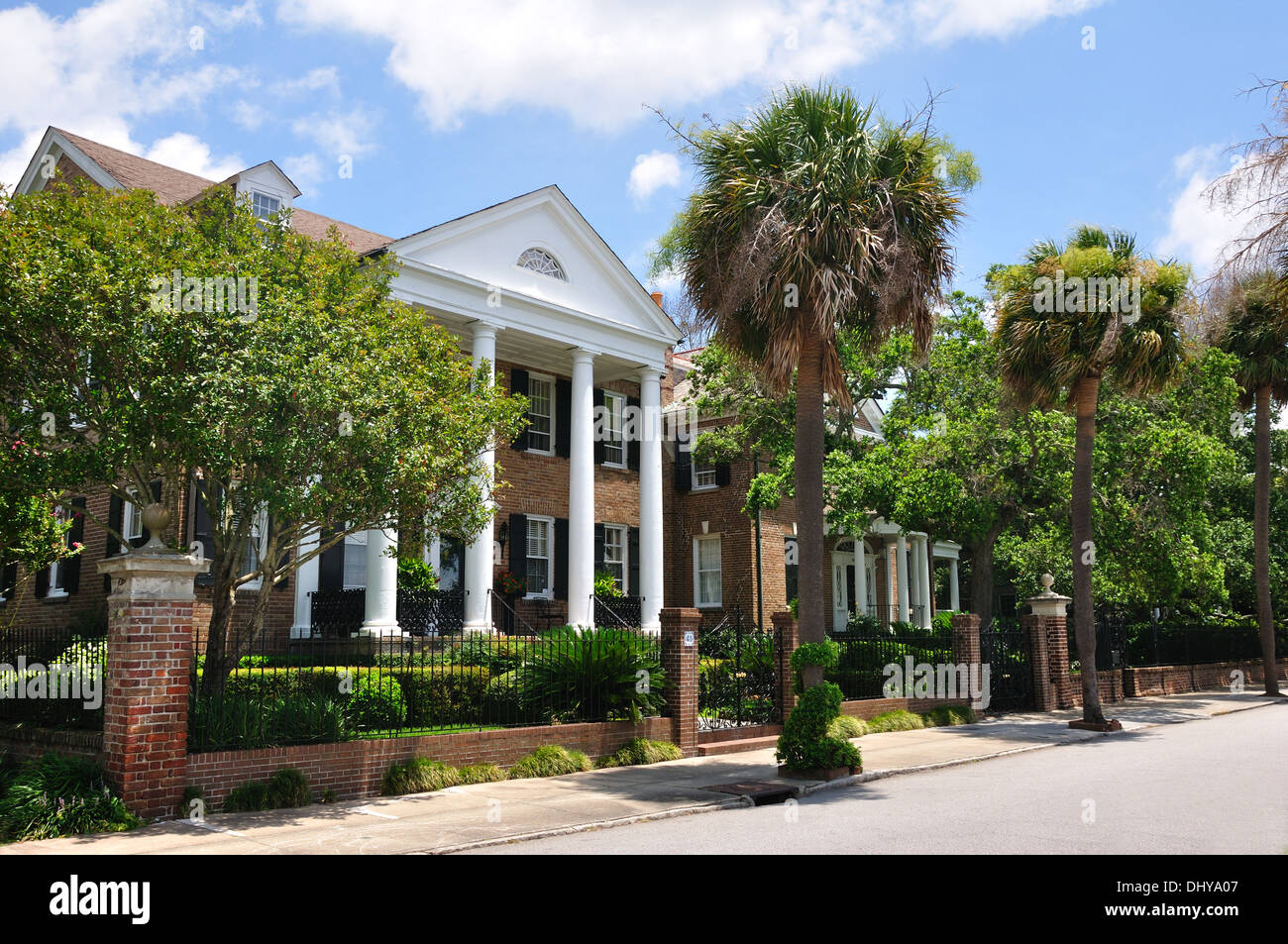 Historische Villen in Charleston, South Carolina, USA Stockfoto