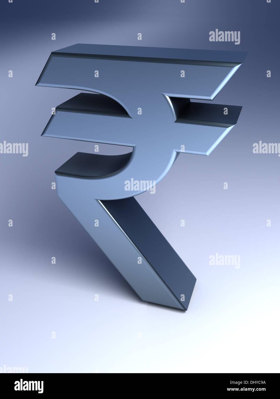 Indische Rupie-Zeichen Stockfoto