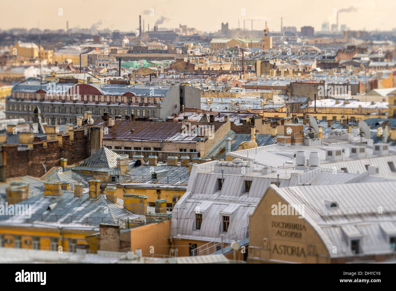 Luftaufnahme von Sankt Petersburg aus St. Isaaks Kathedrale Stockfoto