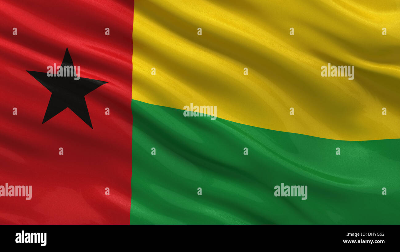 Flagge der Guiness-Bissau Stockfoto