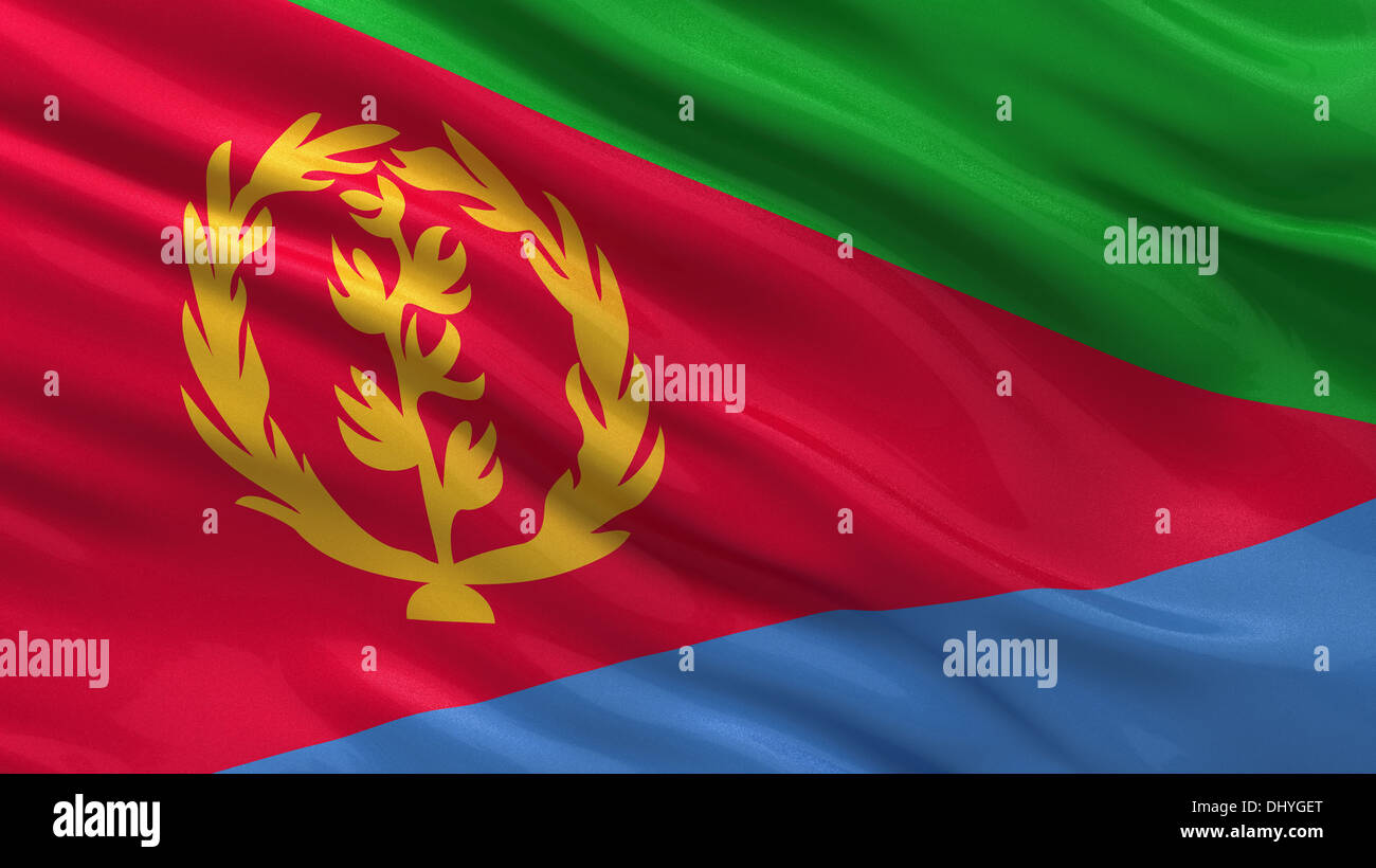 Flagge von Eritrea Stockfoto