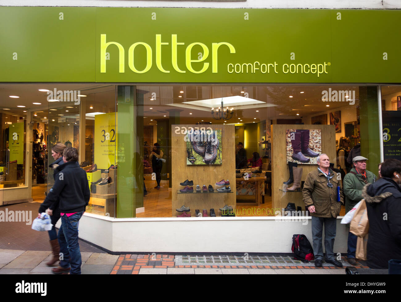 Ein heißer Schuh-Shop in Nottingham, England, Vereinigtes Königreich Stockfoto