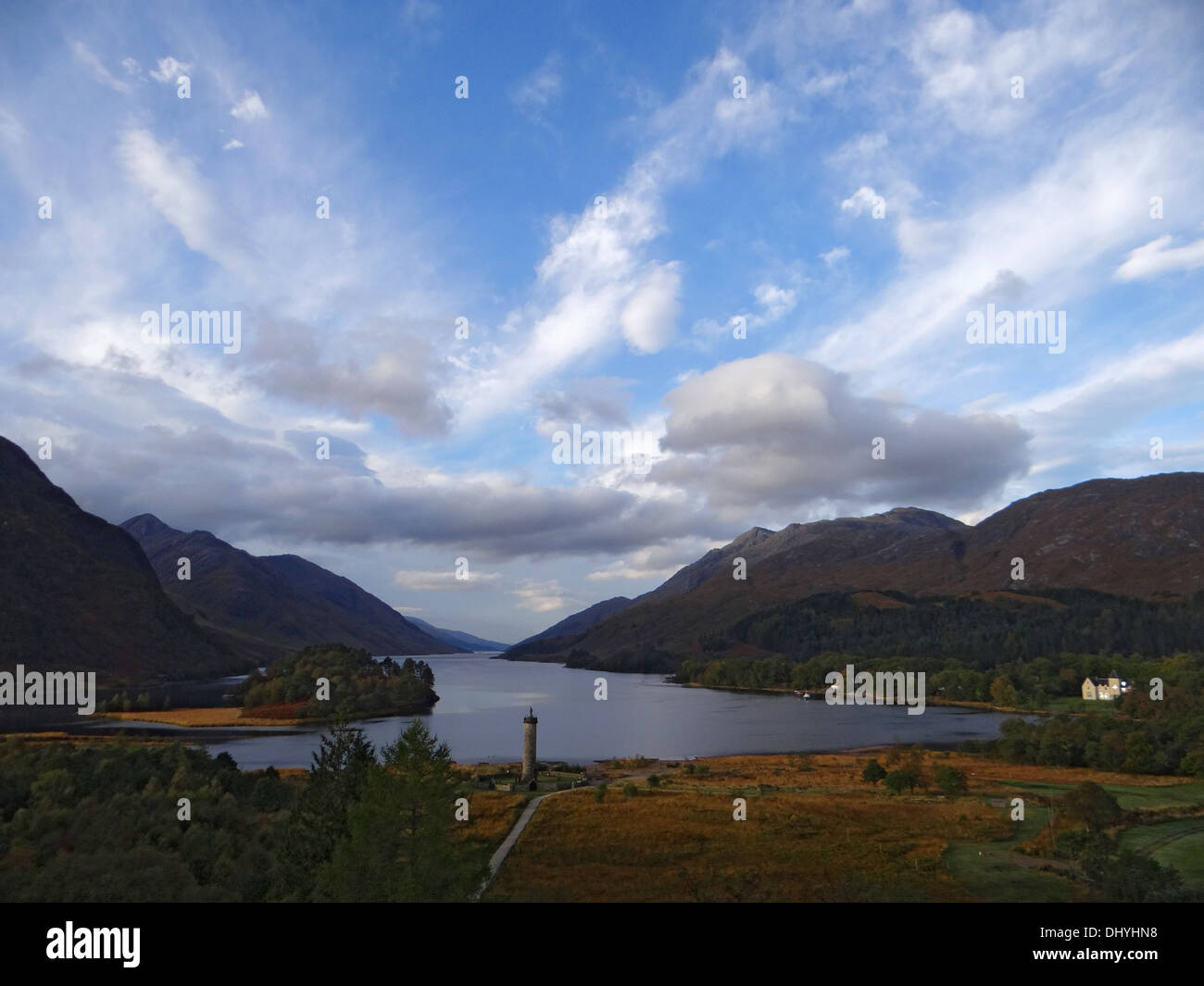 Loch Shiel in der Nähe von Glenfinnan, Schottland - Großbritannien Stockfoto