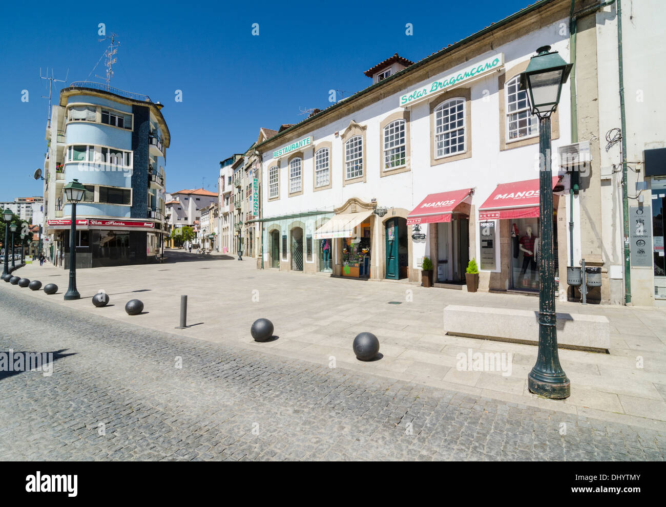 Straßen von Braganca, Portugal Stockfoto