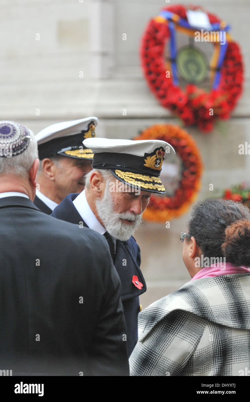 Whitehall, London, UK. 17. November 2013. HRH Prinz Michael von Kent in der jüdischen Vereinigung der Ex-Sevicemen und Frauen jährliche Gedenkveranstaltung. Bildnachweis: Matthew Chattle/Alamy Live-Nachrichten Stockfoto