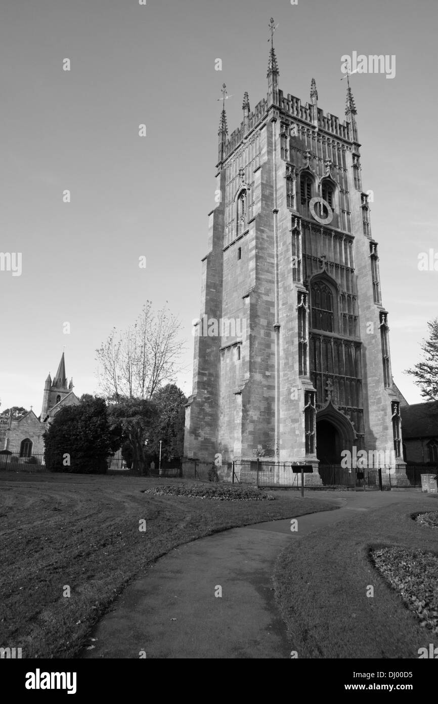 Evesham, eine Marktstadt in Worcestershire England UK The Bell Tower Stockfoto