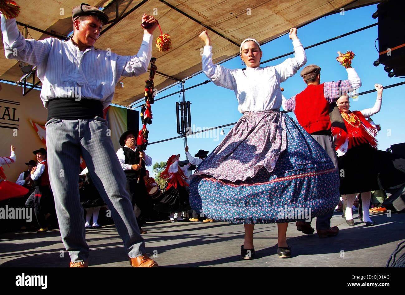 Volkstanzgruppe der Region Minho, Portugal. Stockfoto