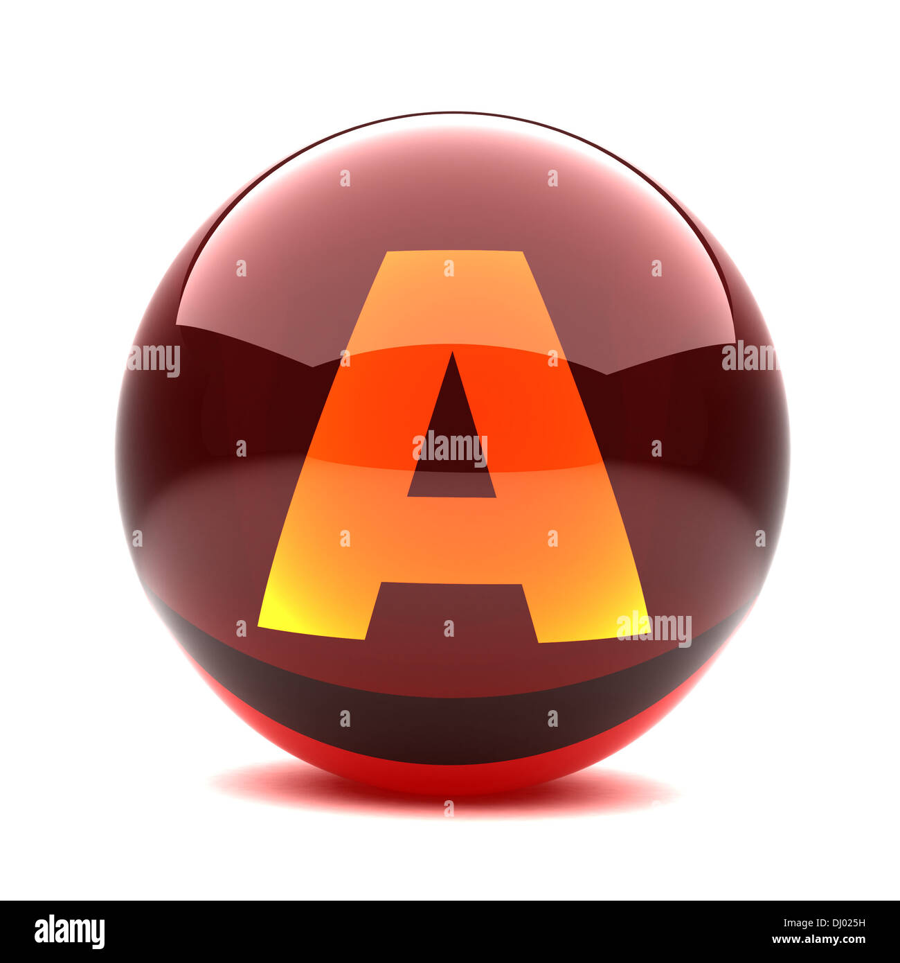 glänzende Kugel mit orange - A Stockfoto