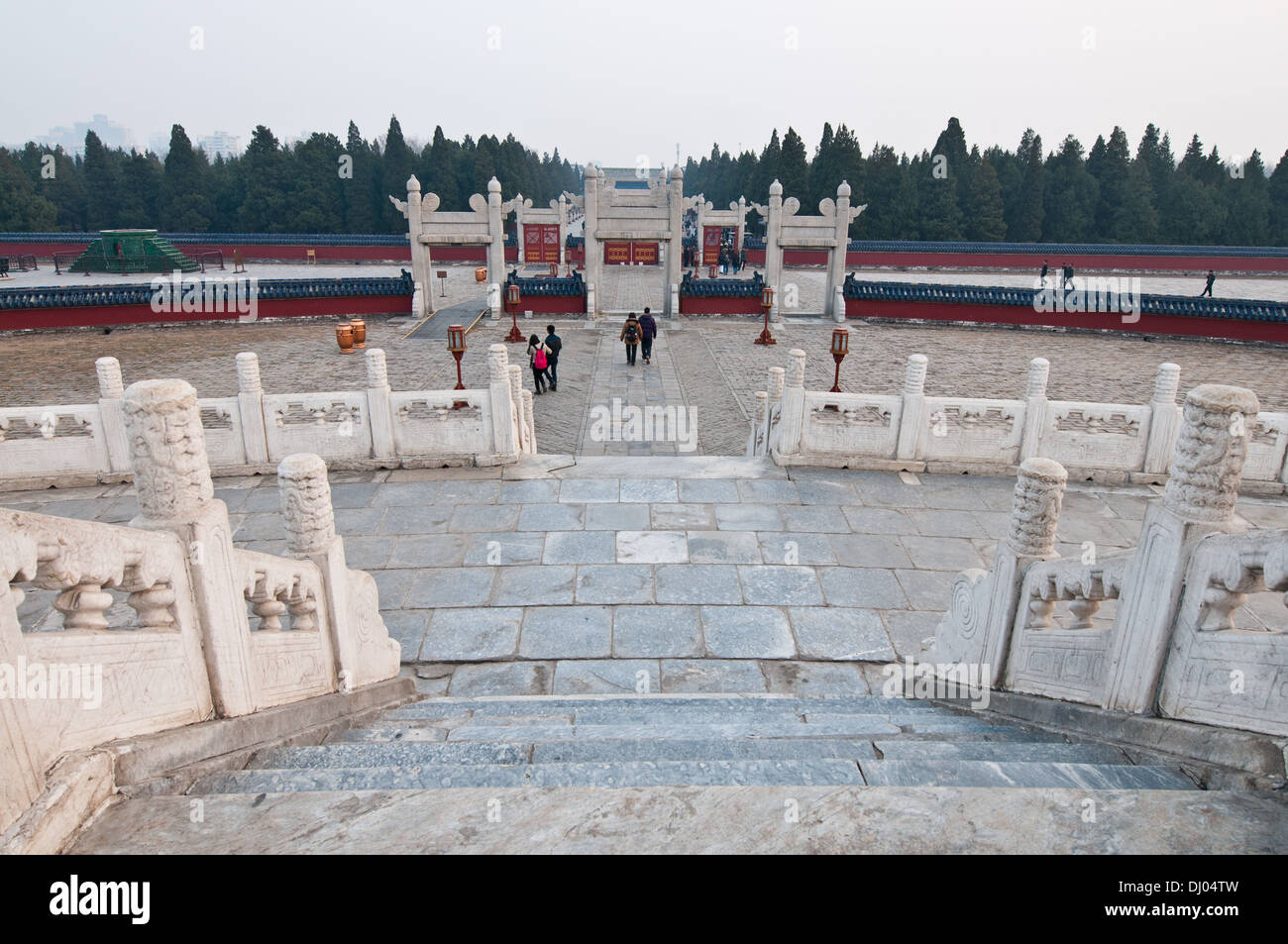 Kreisförmige Hügel Altar Plattform, Teil der Himmelstempel in Peking, China Stockfoto