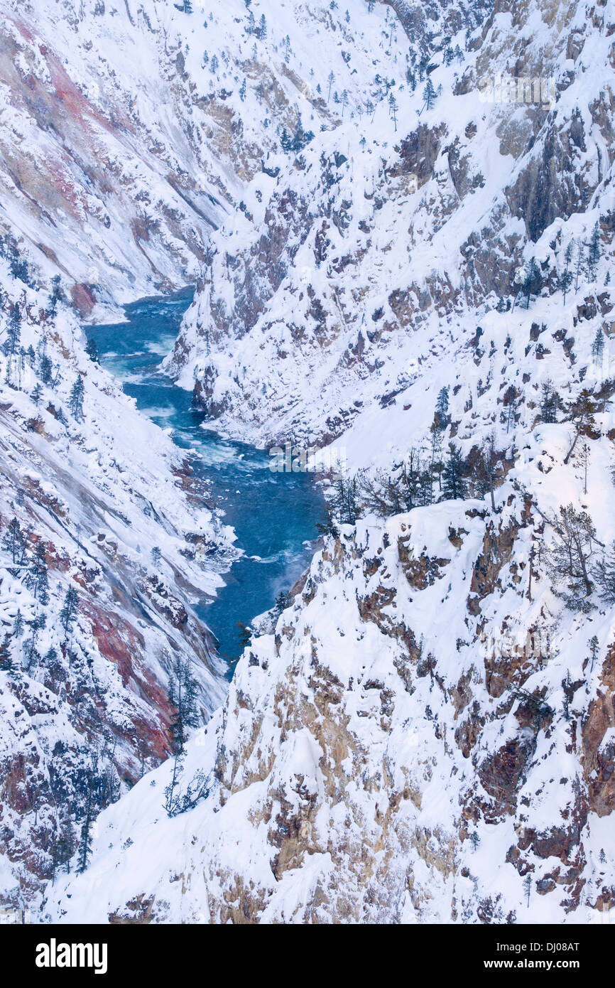 Künstler Punkt des Grand Canyon Yellowstone im Winter, Yellowstone National Park, UNESCO World Heritage Site, Wyoming, USA, Norden Stockfoto