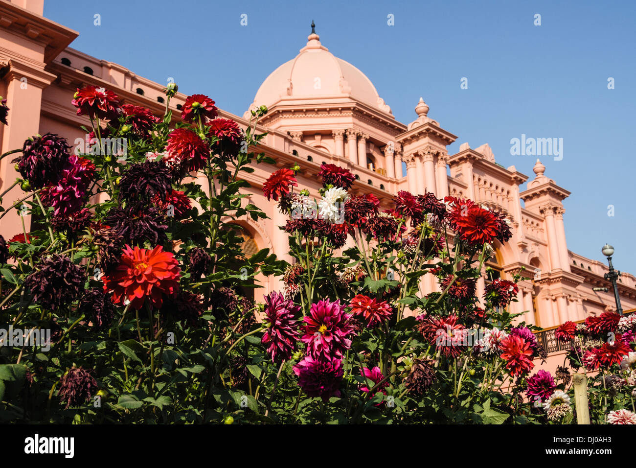 Ahsan Manzil, bekannt als Pink Palace, ein bemerkenswerter Indo-sarazenischen Gebäude und ehemalige Residenz der Nawabs. Dhaka, Bangladesch Stockfoto