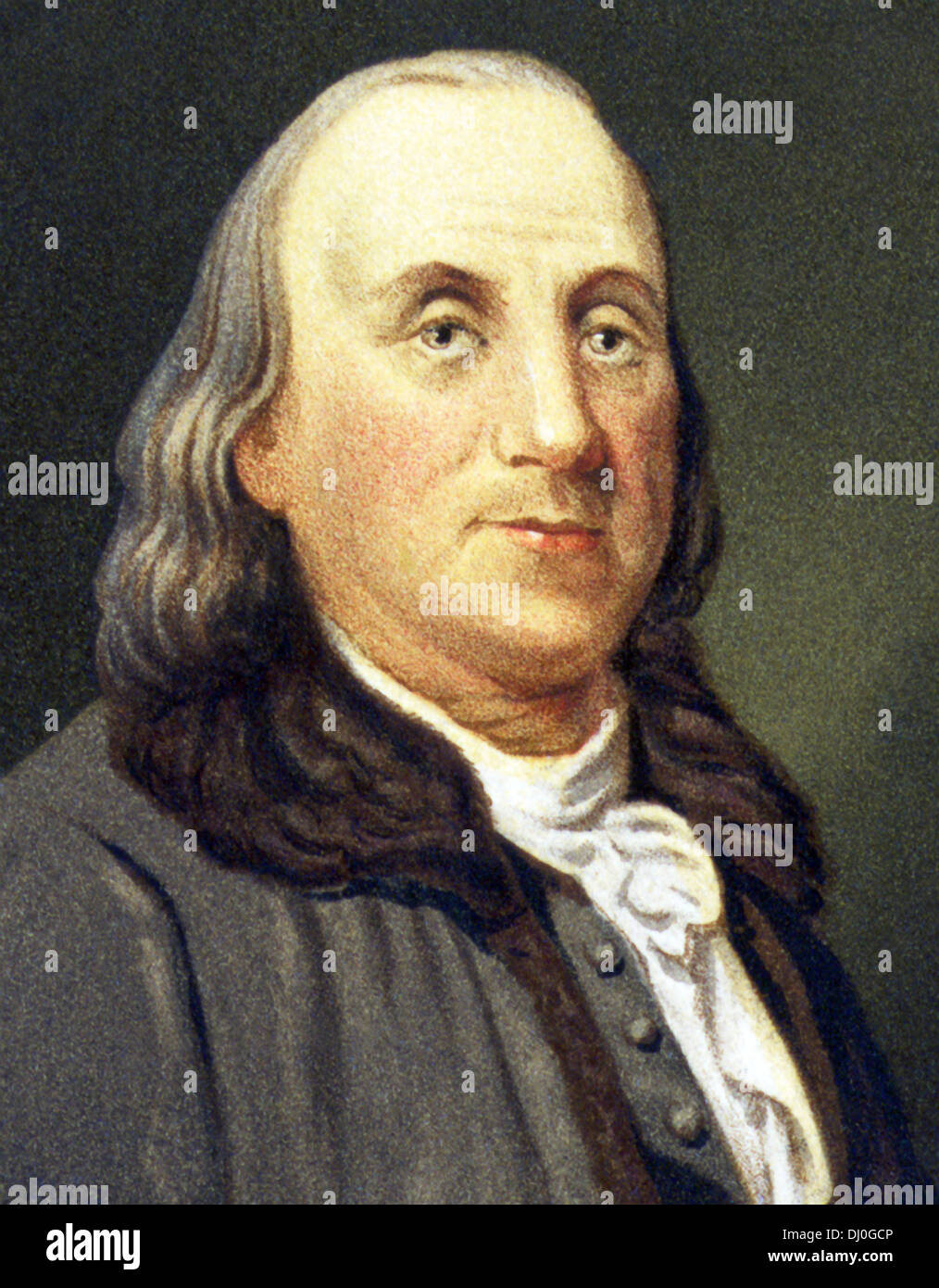 Vintage-Porträt von Benjamin Franklin. Stockfoto