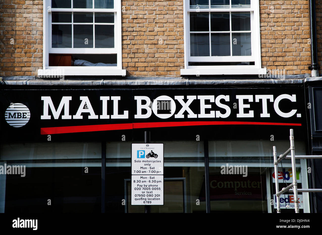 Mail Boxes etc., Crawford Street, Marylebone, London, England, UK, Europa Stockfoto