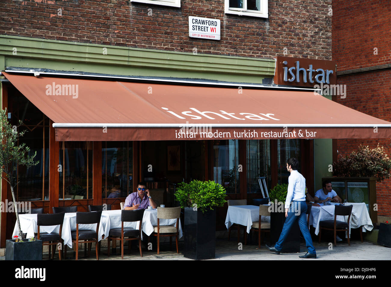 Ishtar türkisches Restaurant, Crawford Street, Marylebone, London, England, UK, Europa Stockfoto