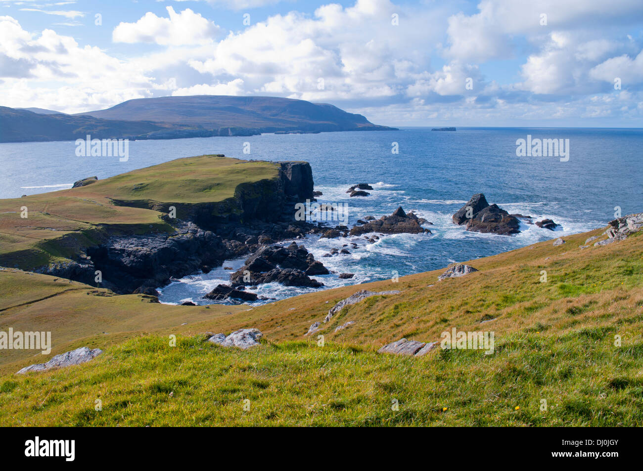 Blick zur Halbinsel Cape Wrath von Faraid Kopf von Balnakeil Bay, Durness, Northwest Highlands, North Sutherland, Schottland, Großbritannien Stockfoto