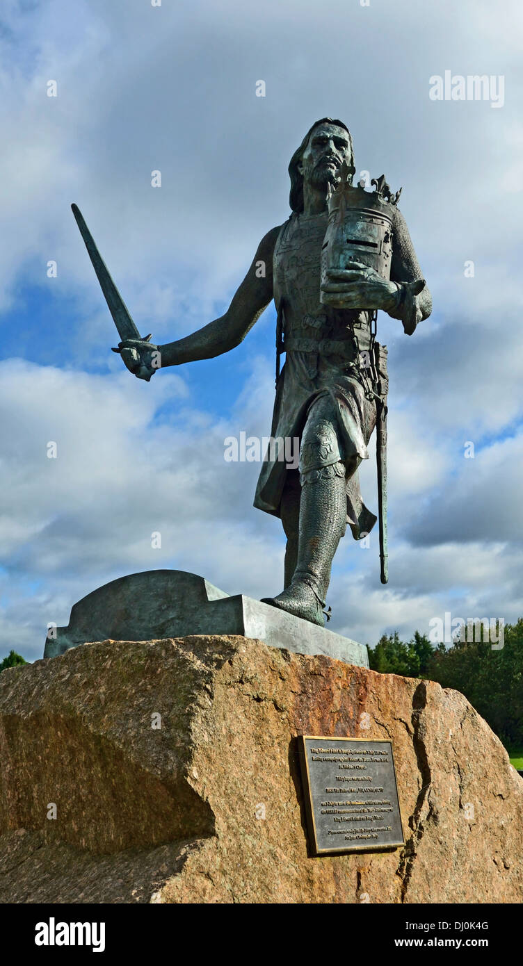 Statue von König Edward I. Burgh-durch-Sands, Cumbria, England, Vereinigtes Königreich, Europa. Stockfoto