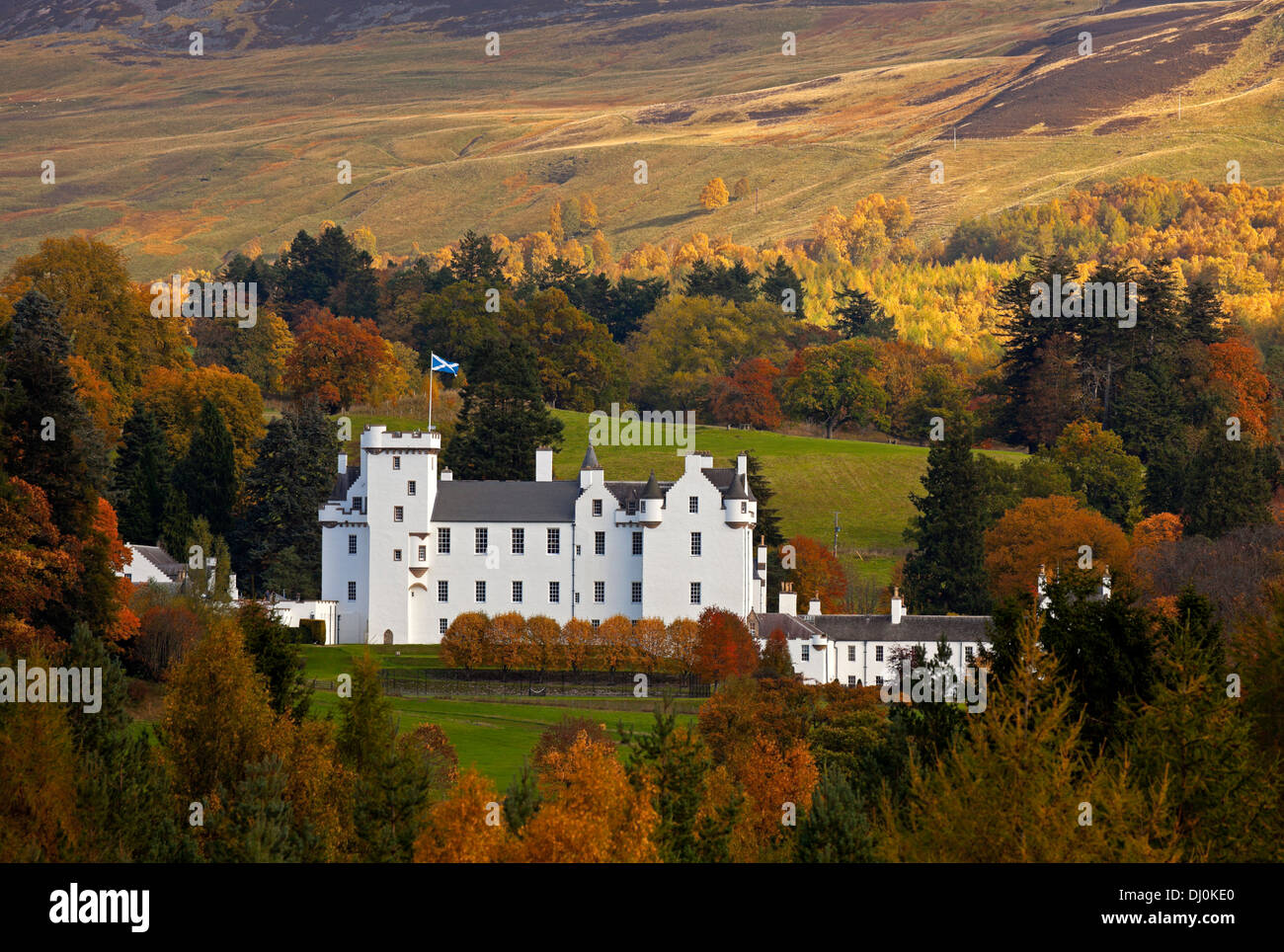 Blair Castle Herbst, Perthshire, Schottland, Großbritannien Stockfoto