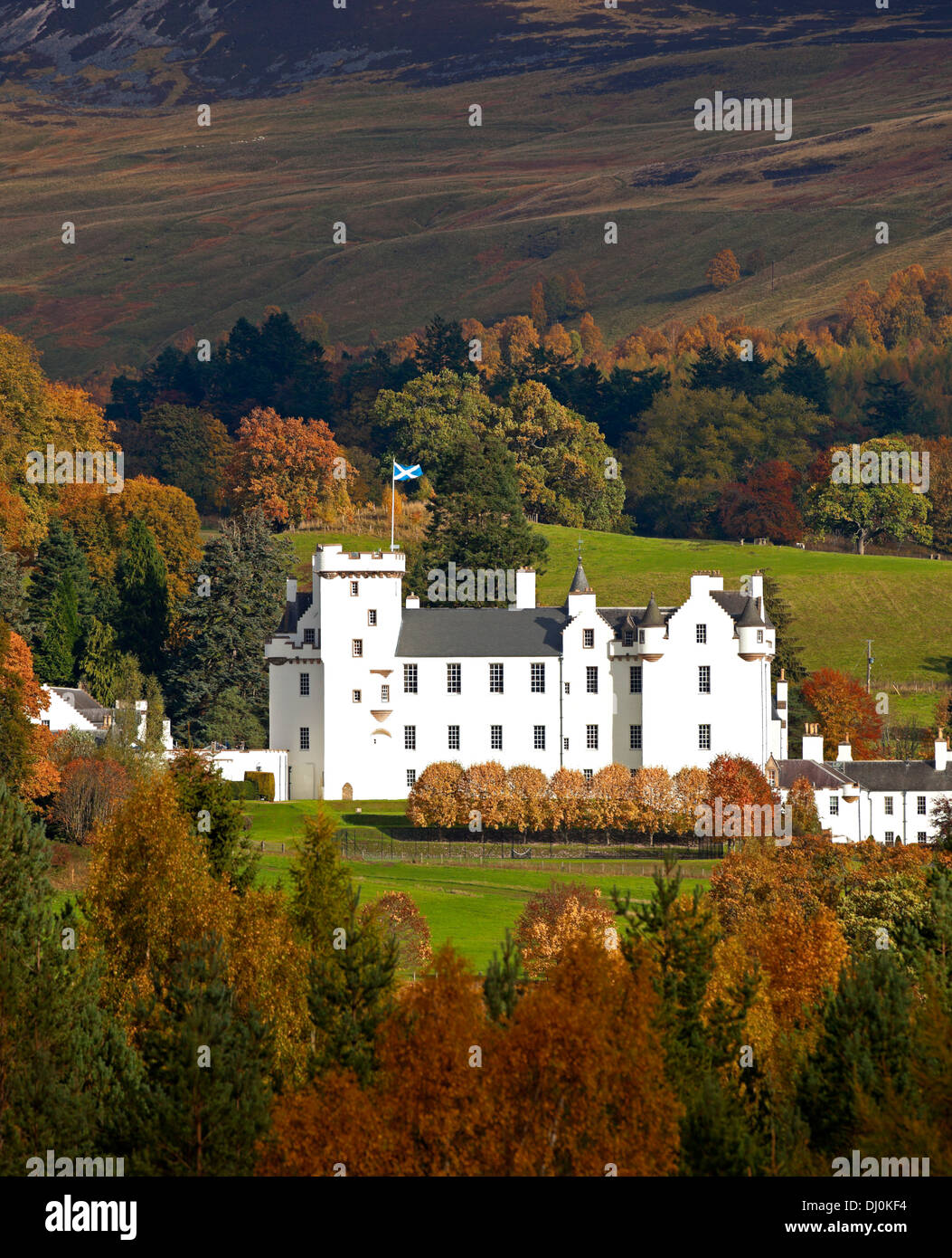 Blair Castle Autumn, Perthshire, Perth und Kinross, Schottland, Großbritannien Stockfoto