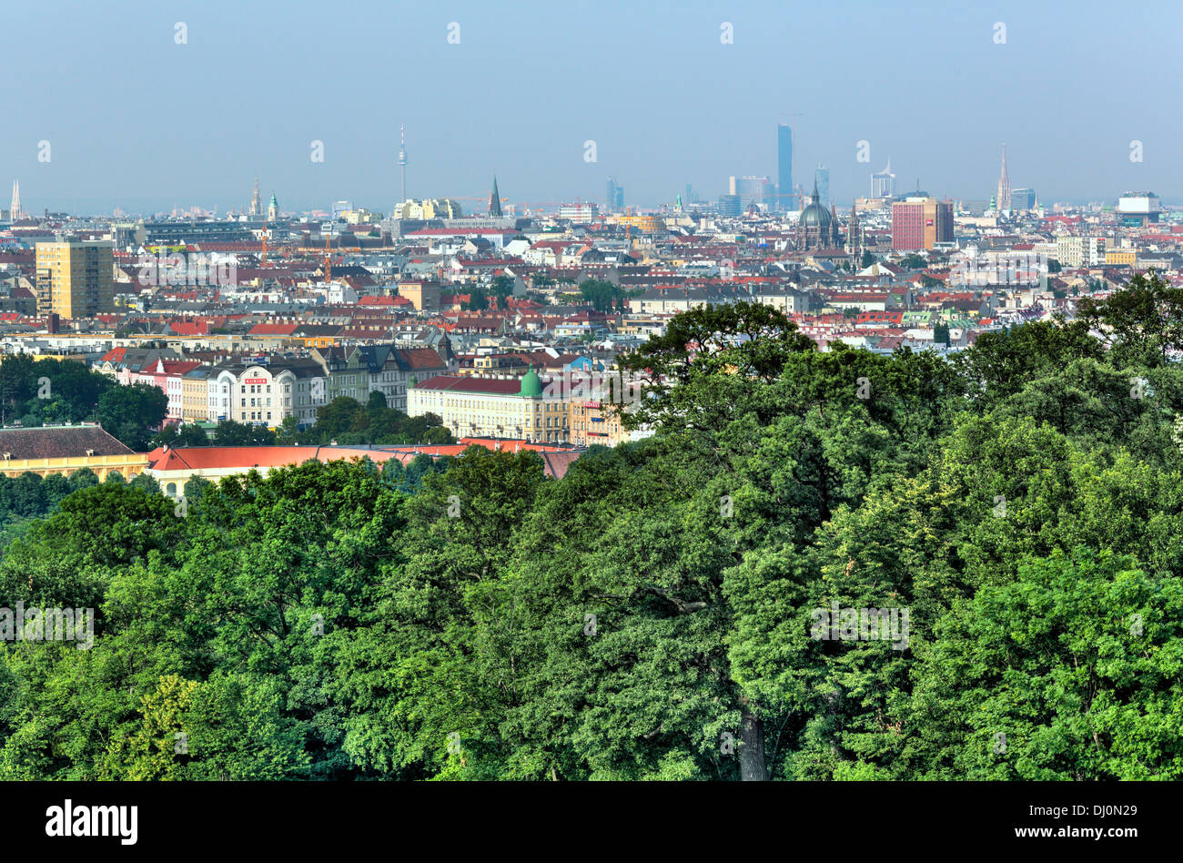 Vienna Stadtbild von Gloriette, Schloss Schönbrunn, Wien, Österreich Stockfoto