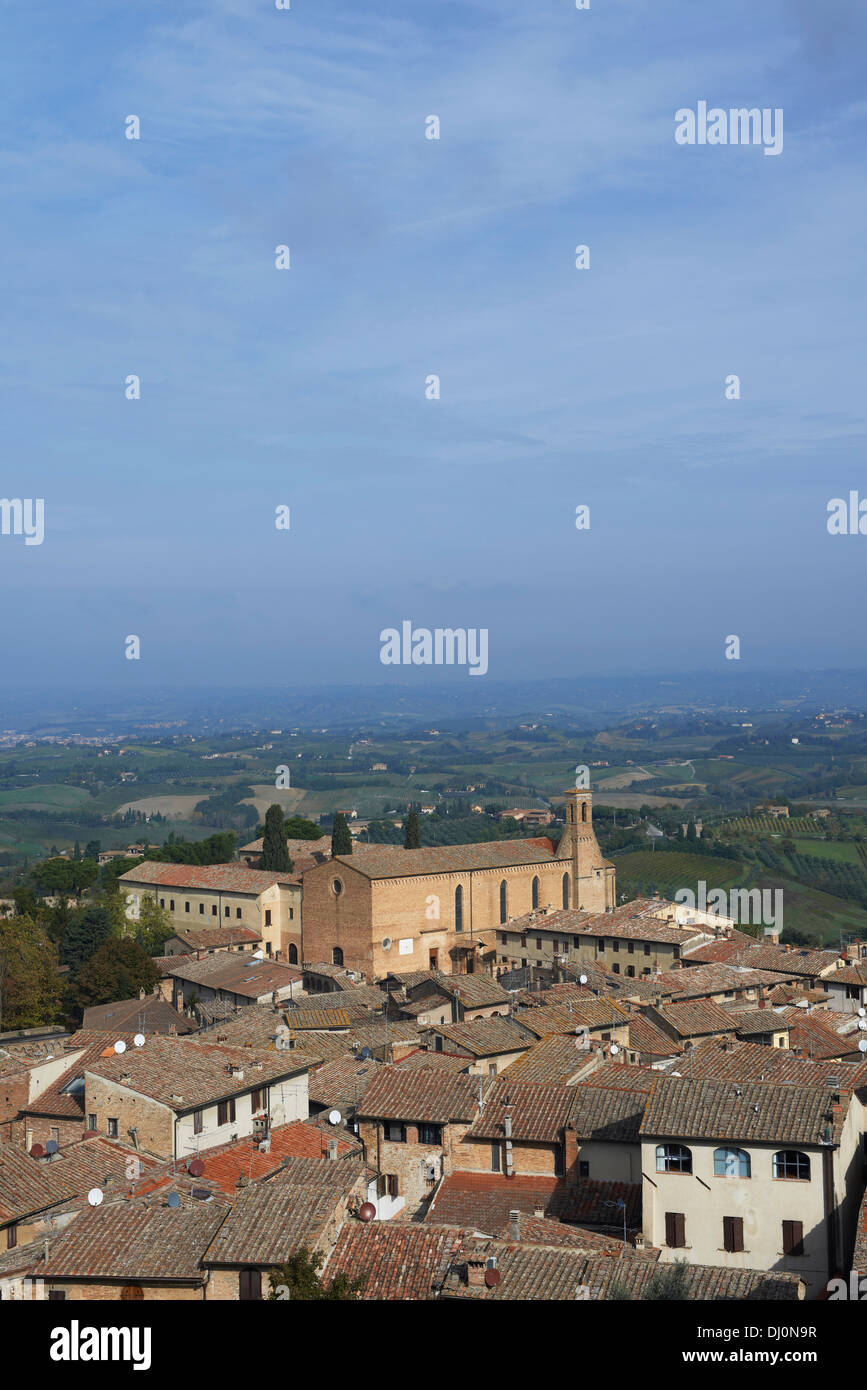 Chiesa di Sant'Agostino San Gimignano Toskana Italien Stockfoto