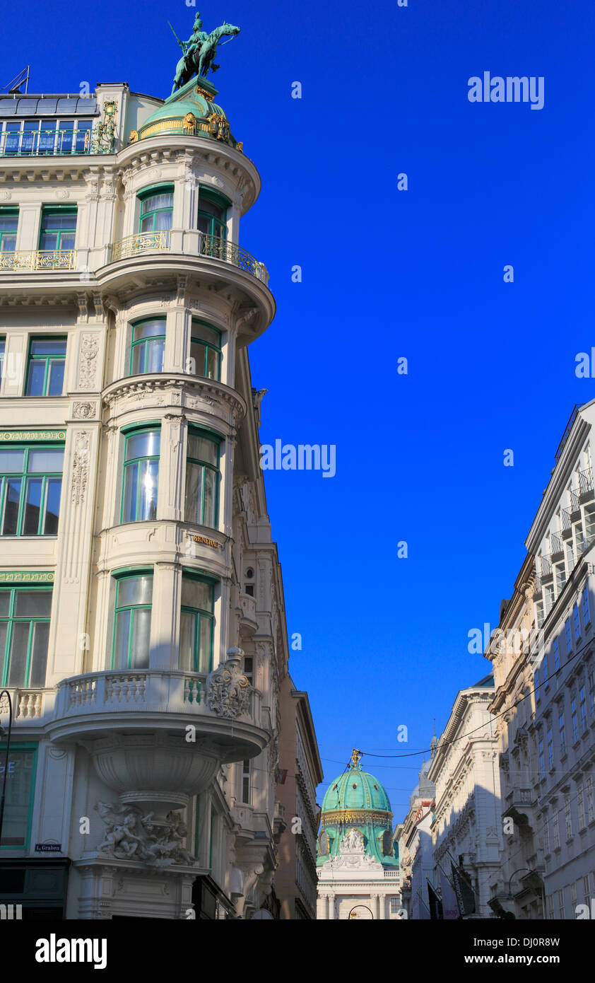 Straße in der Altstadt, Wien, Österreich Stockfoto