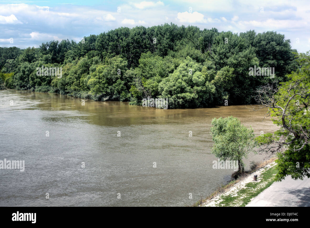 Zusammenfluss von Donau und Morava, Devin, Bratislava, Slowakei Stockfoto