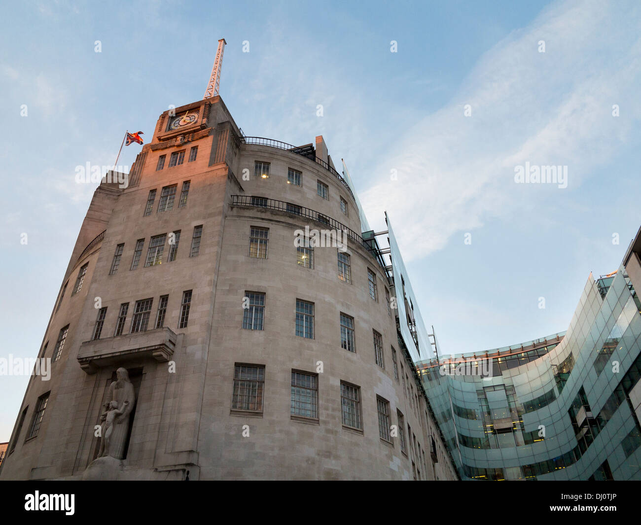 Broadcasting House London Heimat der BBC Stockfoto