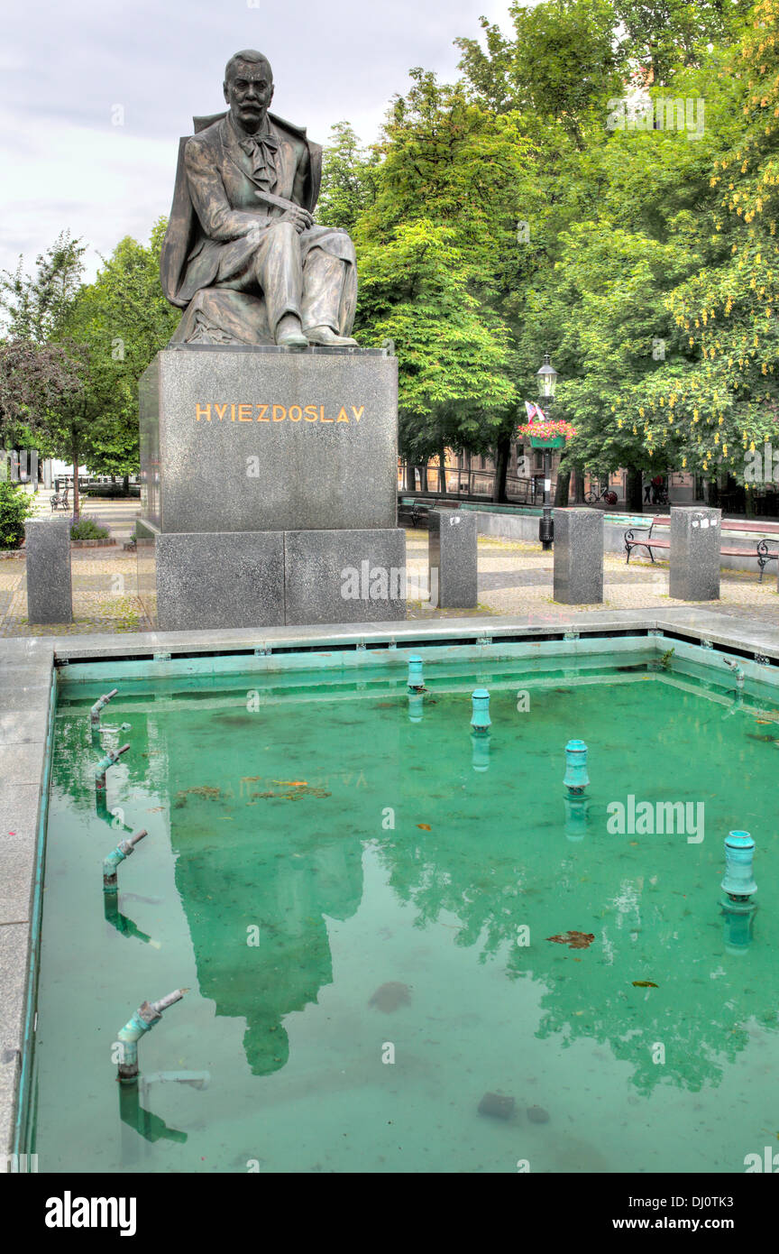 Statue des Dichters Pavol Orszagh Hviezdoslav, Bratislava, Slowakei Stockfoto