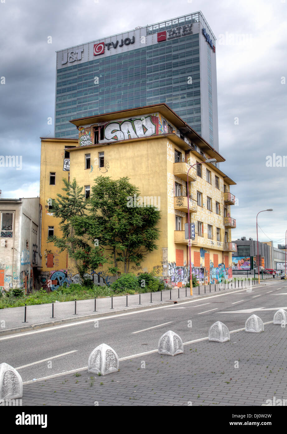 Alten und modernen Gebäuden, Bratislava, Slowakei Stockfoto