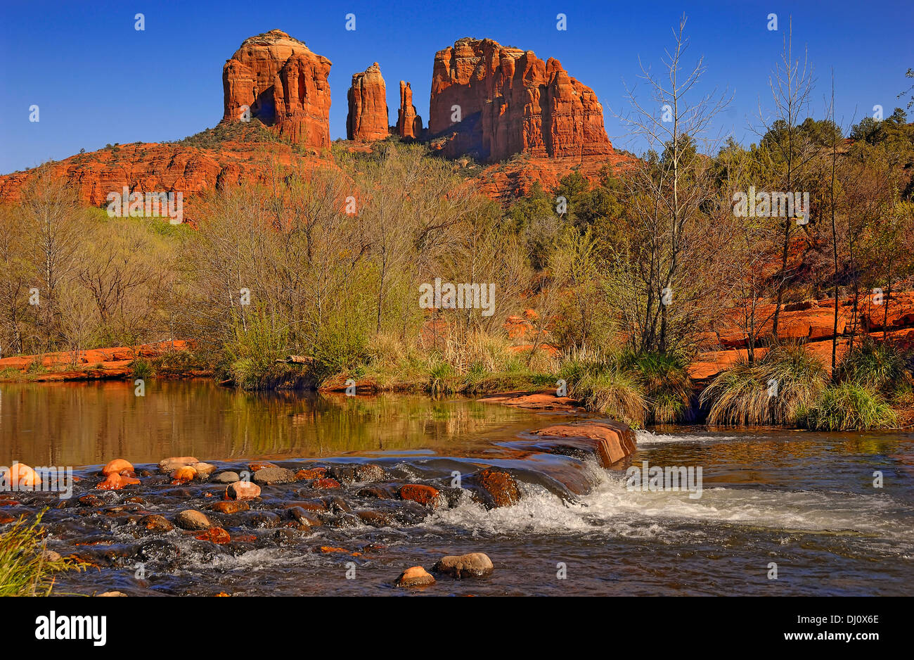 Cathedral Rocks bei Red Rocks Park, Sedona, Arizona, USA Stockfoto