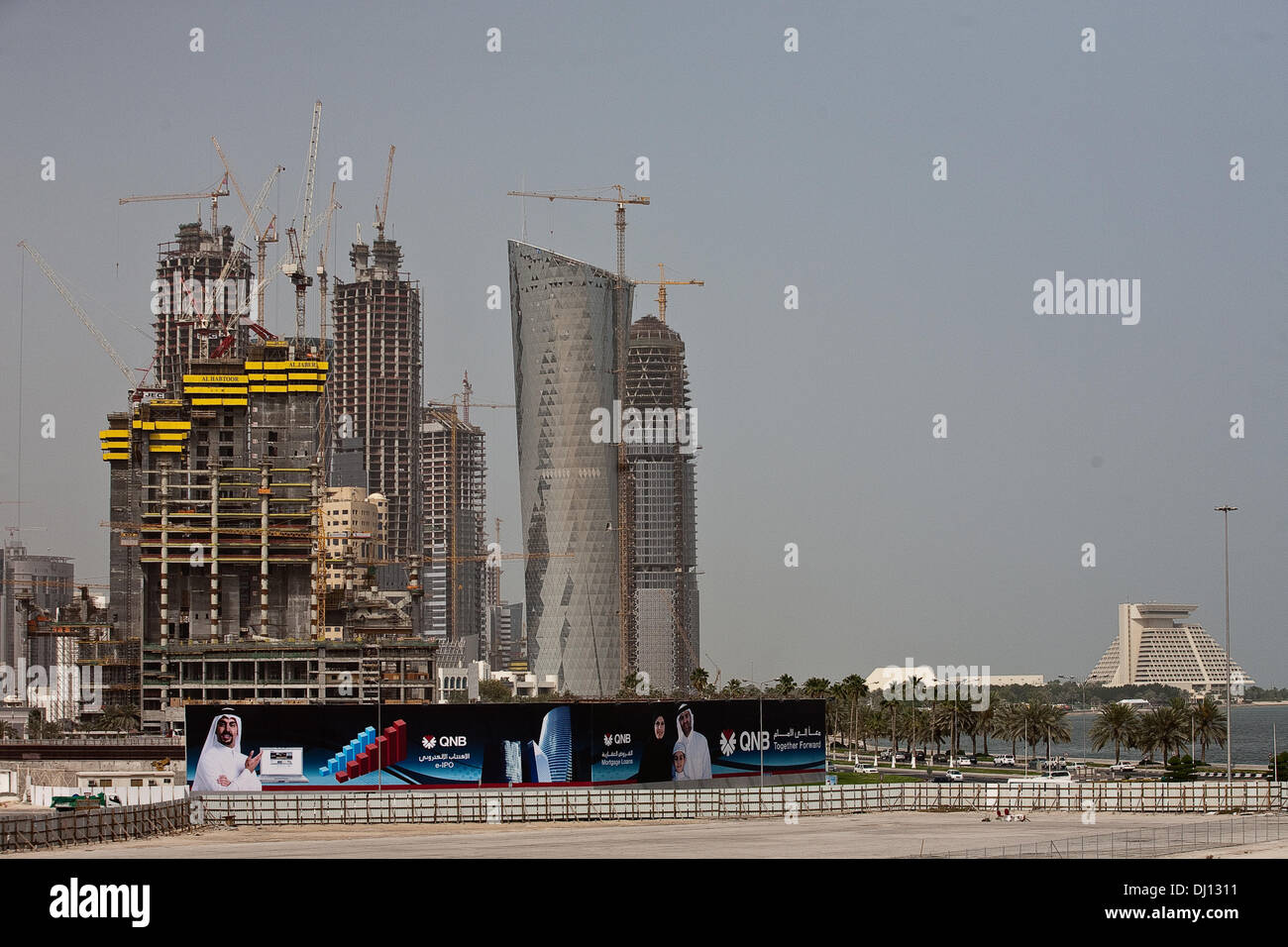 Bauarbeiten in Doha Katar Stockfoto