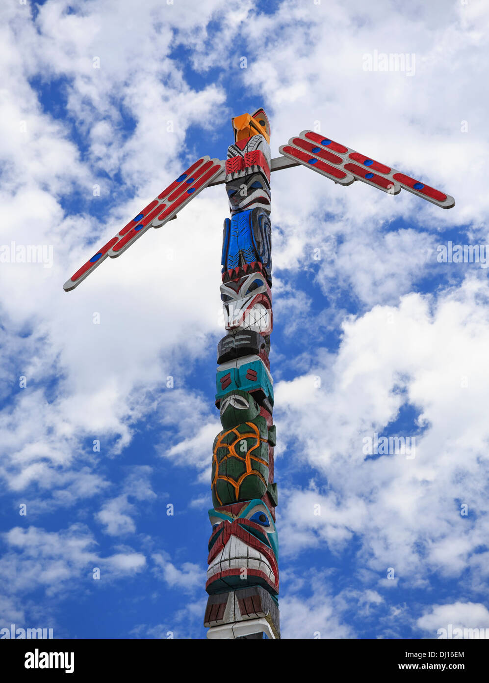 Totem Pole; Vermillion Bay, Ontario, Kanada Stockfoto